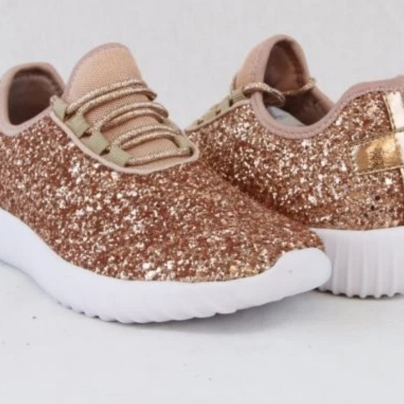 SOLD!!! Rose Gold Glitter Bomb Tennis Shoes - Picture 8 of 8